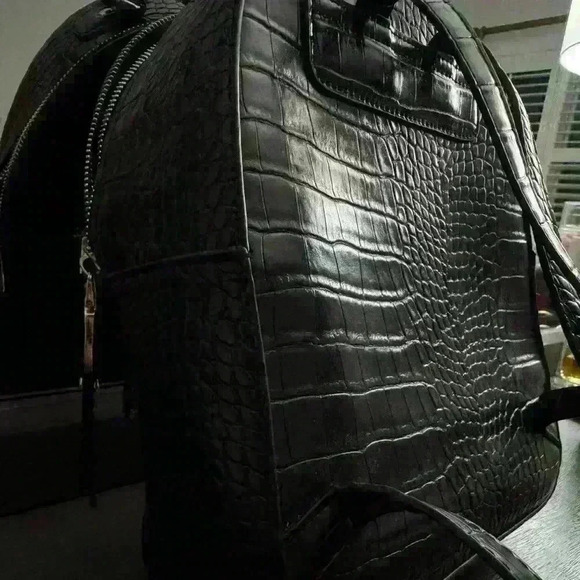 Women’s Black  Snake-print Mini Backpack - Picture 10 of 10